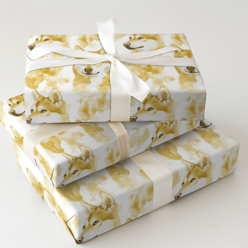 Golden Growl - Wrapping Paper - Aspen & Arlo
