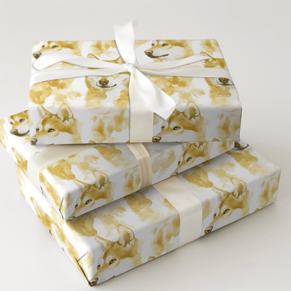 Golden Growl - Wrapping Paper - Aspen & Arlo