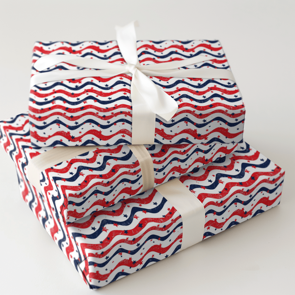 Starry & Stripes - Wrapping Paper - Aspen & Arlo
