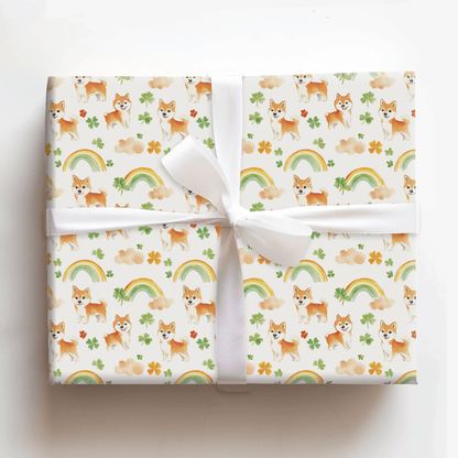 Rainbows with the Shiba Inu - Wrapping Paper - Aspen & Arlo