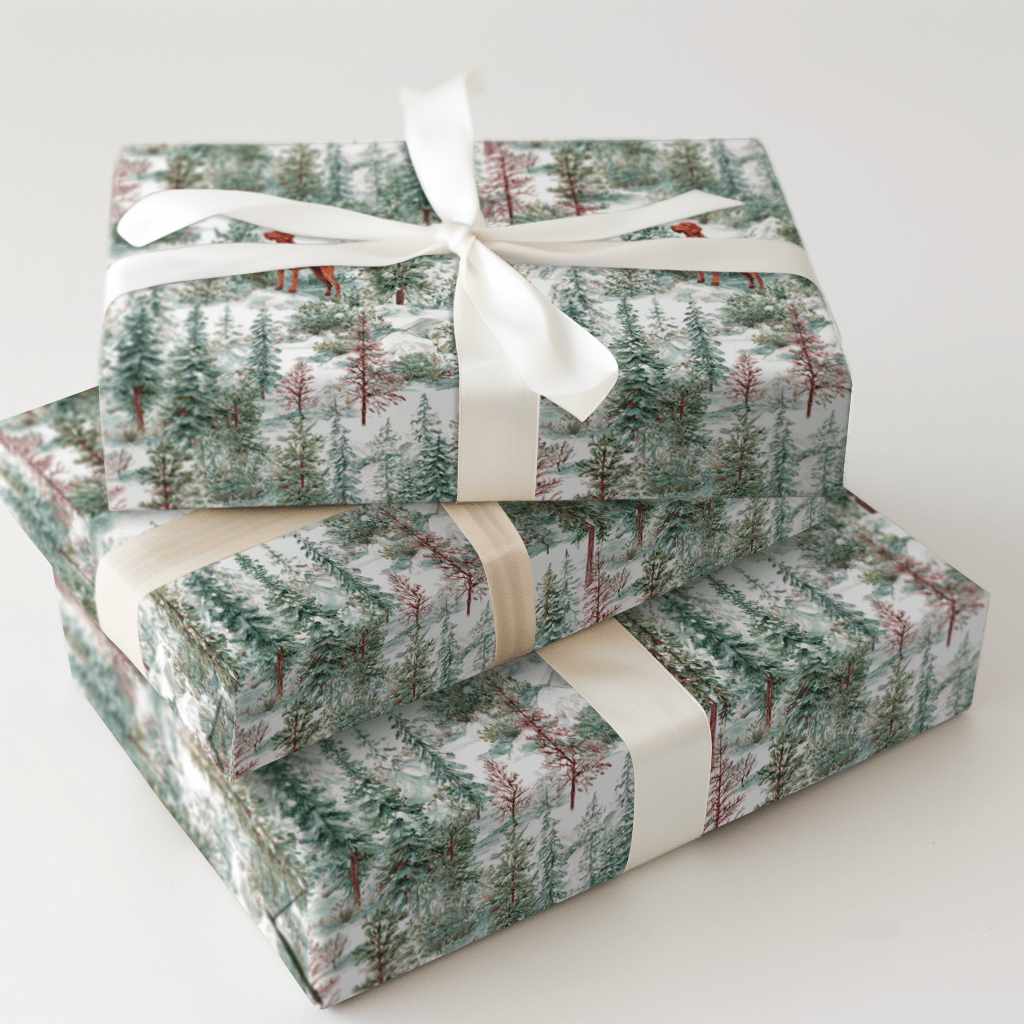 Forest Red - Wrapping Paper - Aspen & Arlo