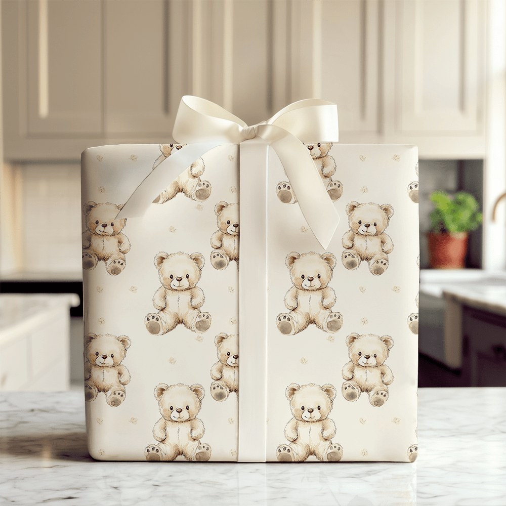 Teddy Time - Wrapping Paper - Aspen & Arlo