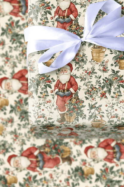 Santa's Secret Garden - Wrapping Paper - Aspen & Arlo