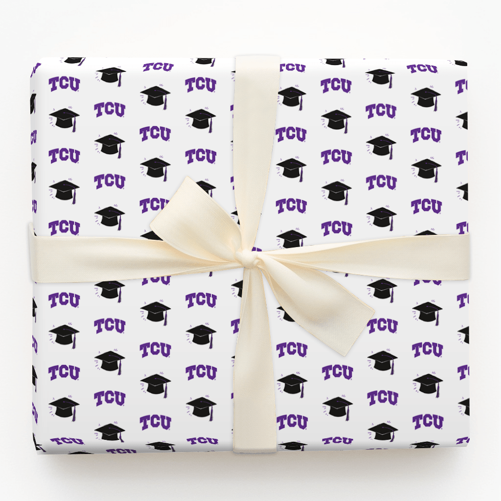Hats off TCU grad - Wrapping Paper - Aspen & Arlo