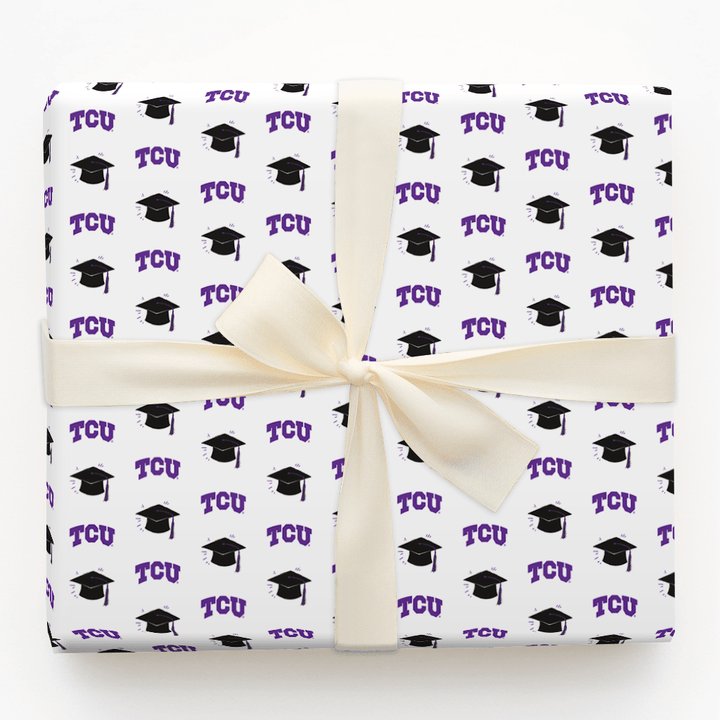 Hats off TCU grad - Wrapping Paper - Aspen & Arlo