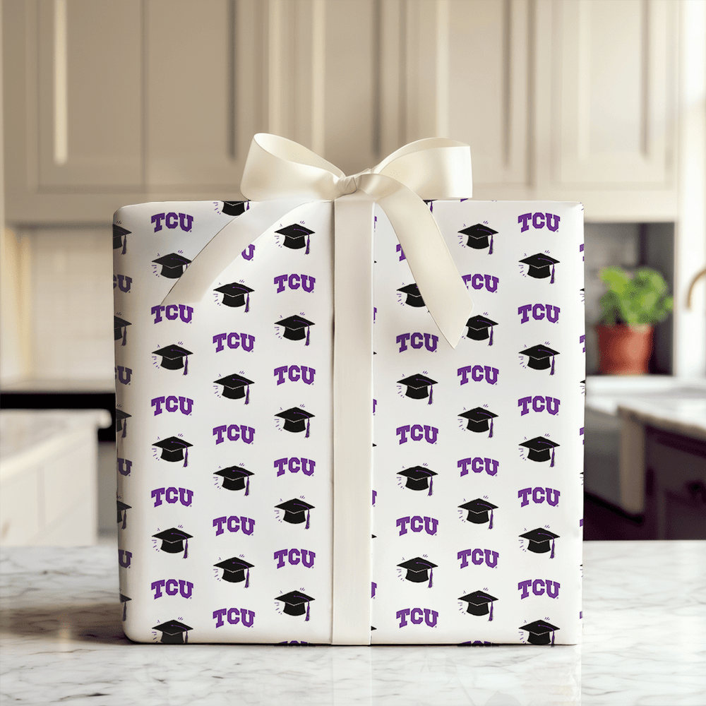 Hats off TCU grad - Wrapping Paper - Aspen & Arlo