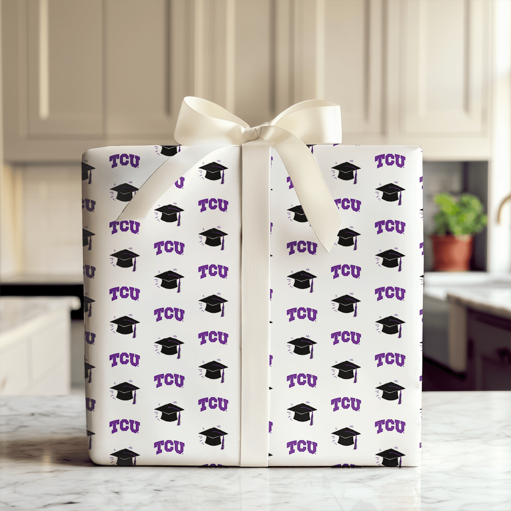 Hats off TCU grad - Wrapping Paper - Aspen & Arlo