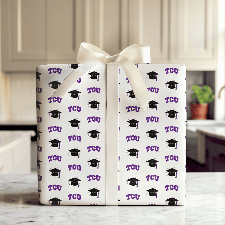 Hats off TCU grad - Wrapping Paper - Aspen & Arlo
