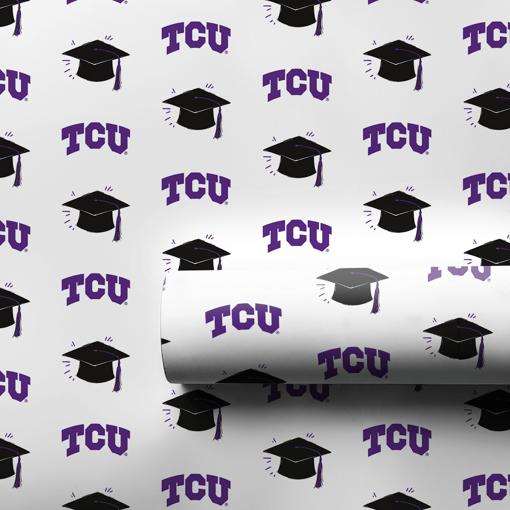 Hats off TCU grad - Wrapping Paper - Aspen & Arlo