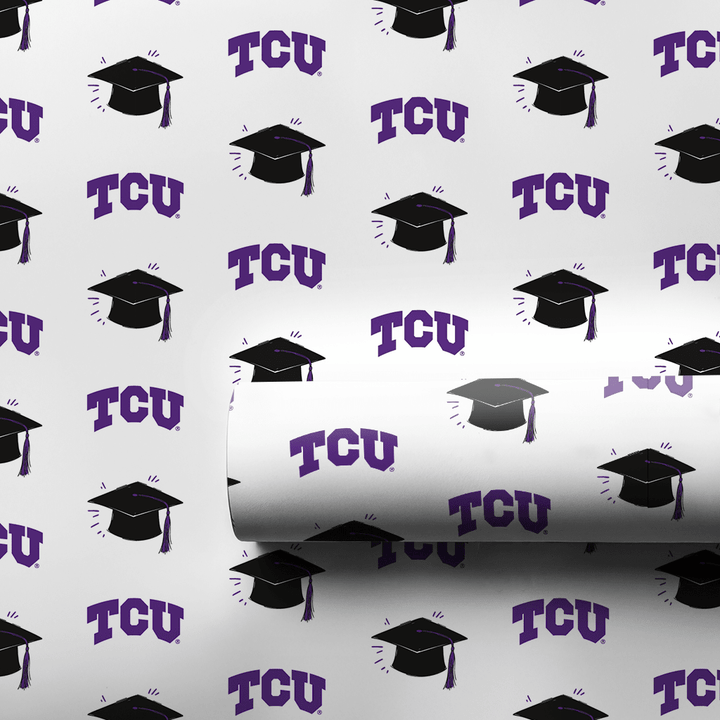 Hats off TCU grad - Wrapping Paper - Aspen & Arlo