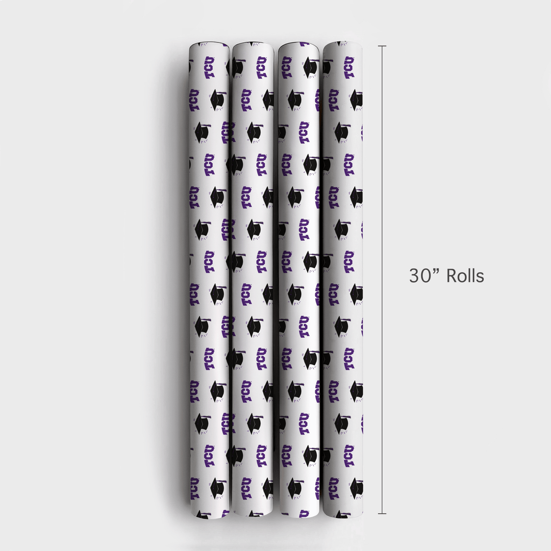 Hats off TCU grad - Wrapping Paper - Aspen & Arlo