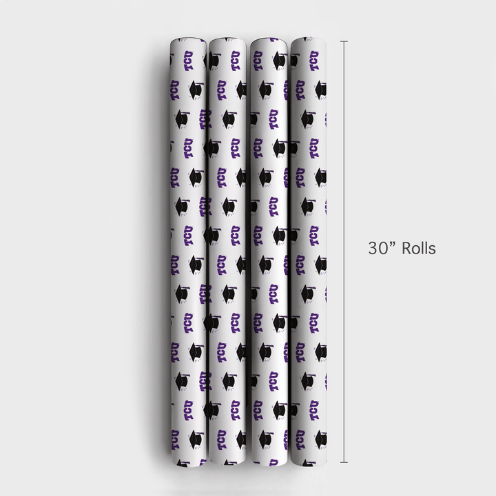 Hats off TCU grad - Wrapping Paper - Aspen & Arlo