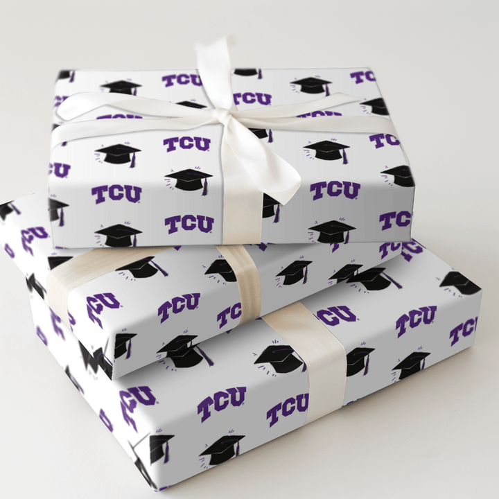 Hats off TCU grad - Wrapping Paper - Aspen & Arlo