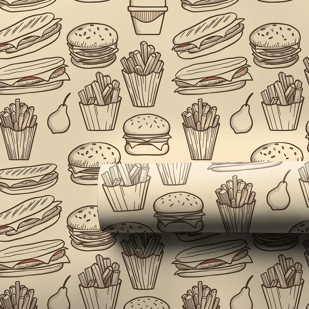 Fast Food Happy - Wrapping Paper - Aspen & Arlo