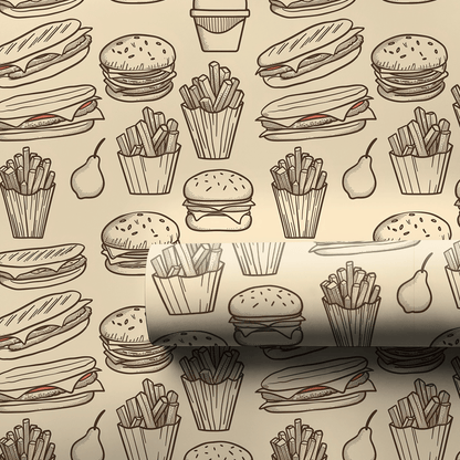 Fast Food Happy - Wrapping Paper - Aspen & Arlo