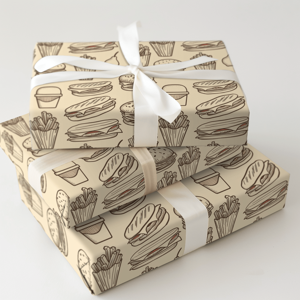Fast Food Happy - Wrapping Paper - Aspen & Arlo