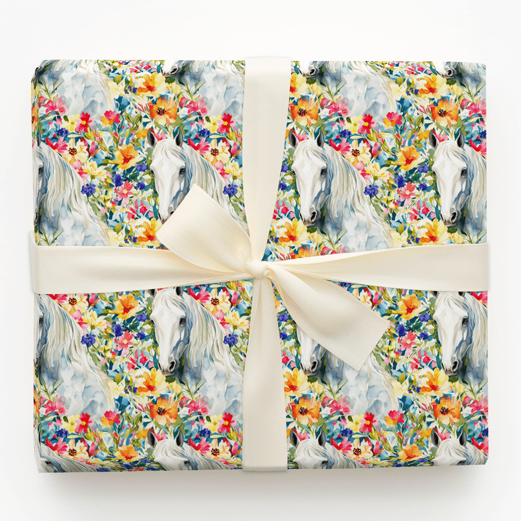 Garden Day with the Stallion - Wrapping Paper - Aspen & Arlo