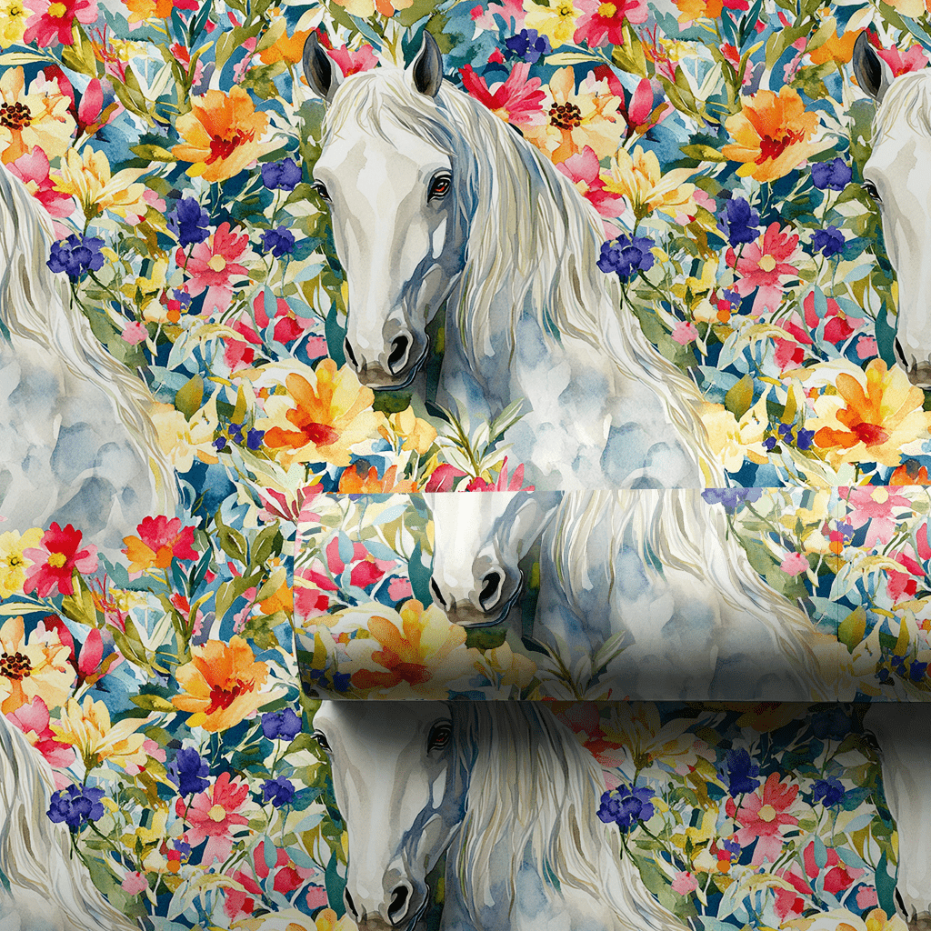 Garden Day with the Stallion - Wrapping Paper - Aspen & Arlo