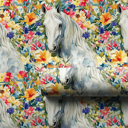 Garden Day with the Stallion - Wrapping Paper - Aspen & Arlo