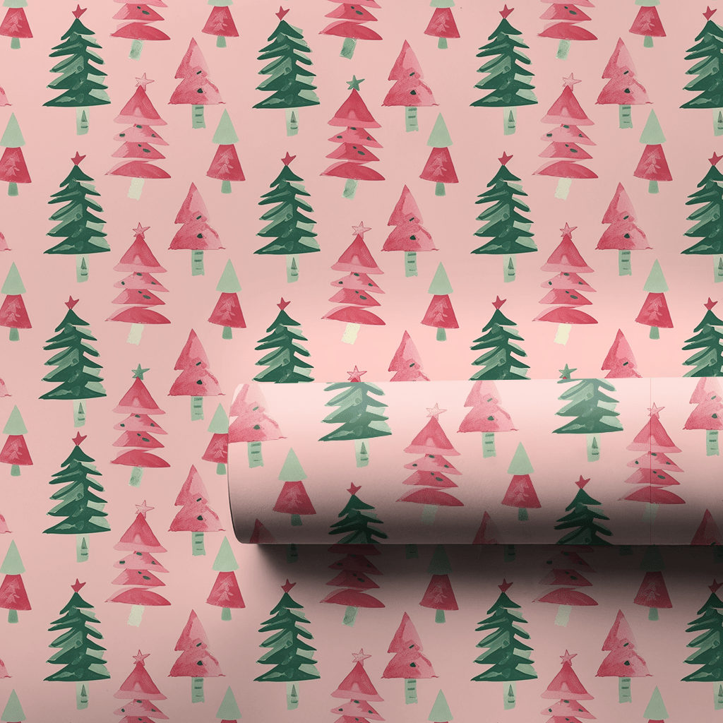 Pink Fir Real - Wrapping Paper - Aspen & Arlo