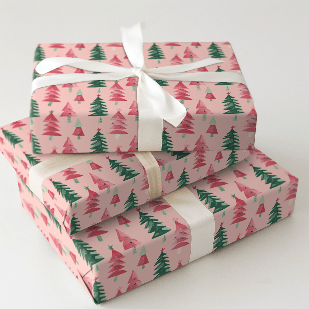 Pink Fir Real - Wrapping Paper - Aspen & Arlo