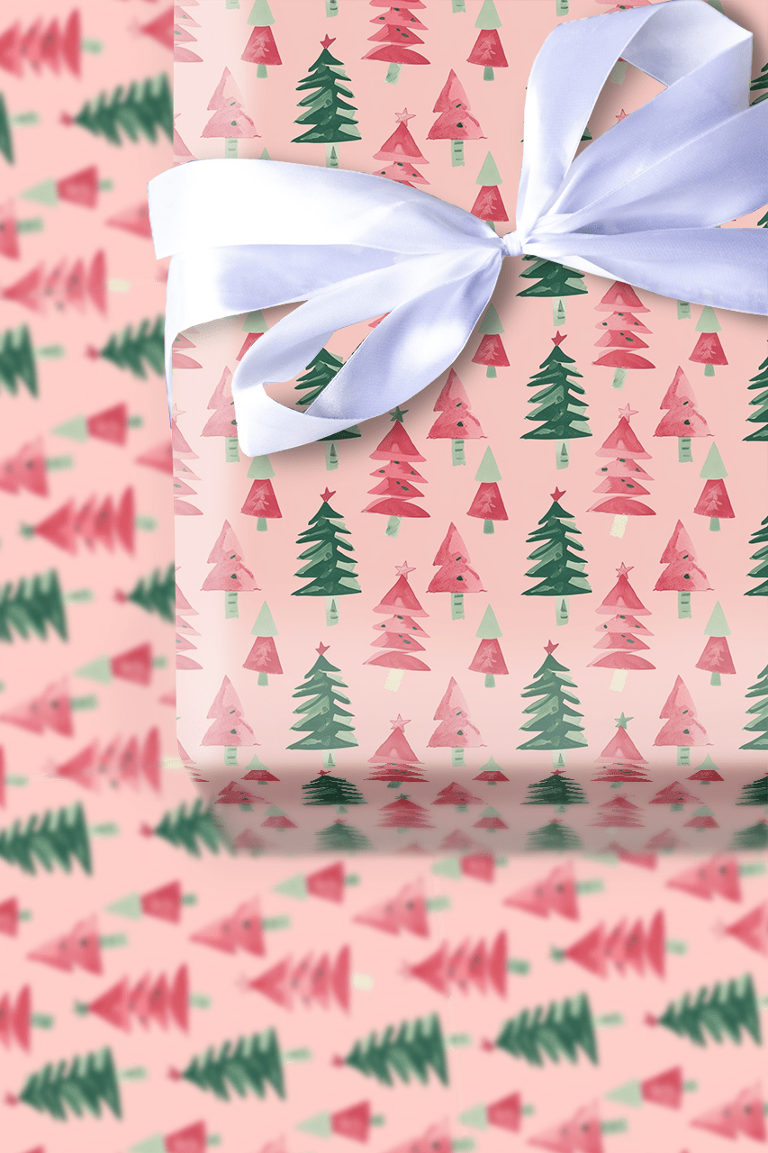 Pink Fir Real - Wrapping Paper - Aspen & Arlo