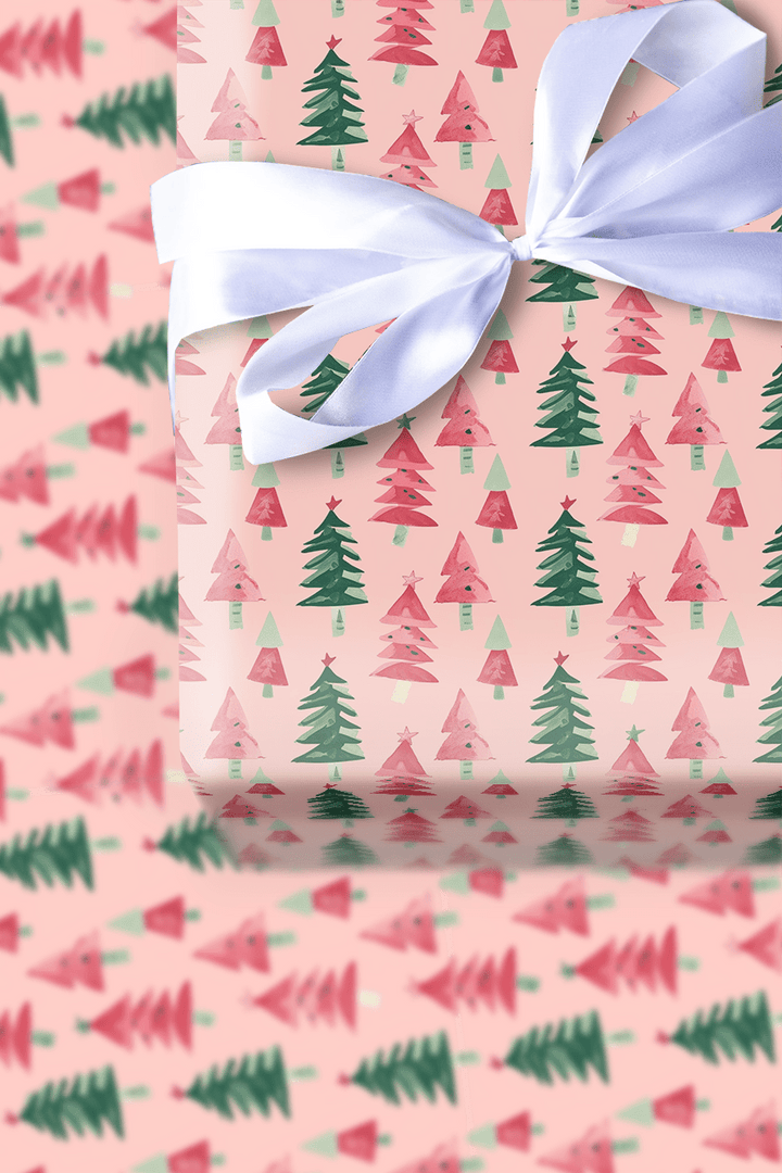 Pink Fir Real - Wrapping Paper - Aspen & Arlo