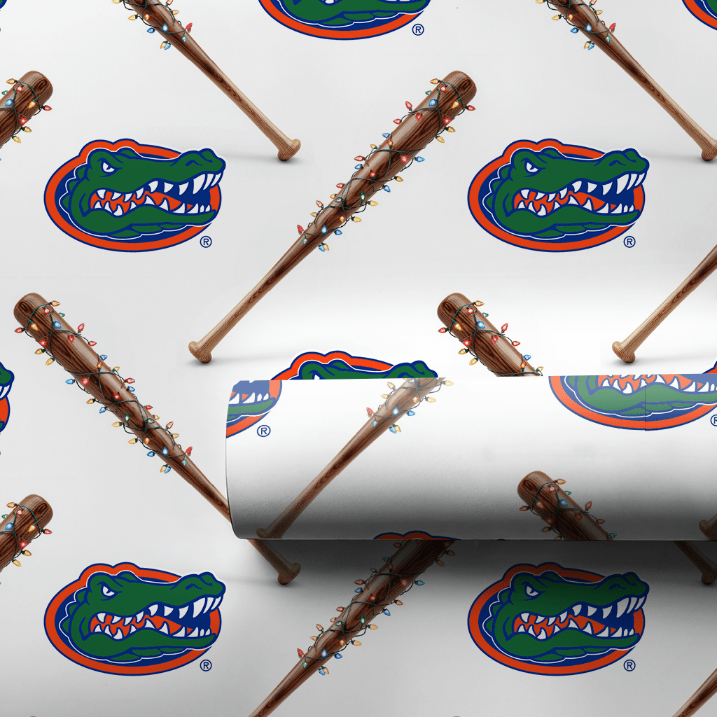 Christmas at the Gators Ballpark - Wrapping Paper - Aspen & Arlo