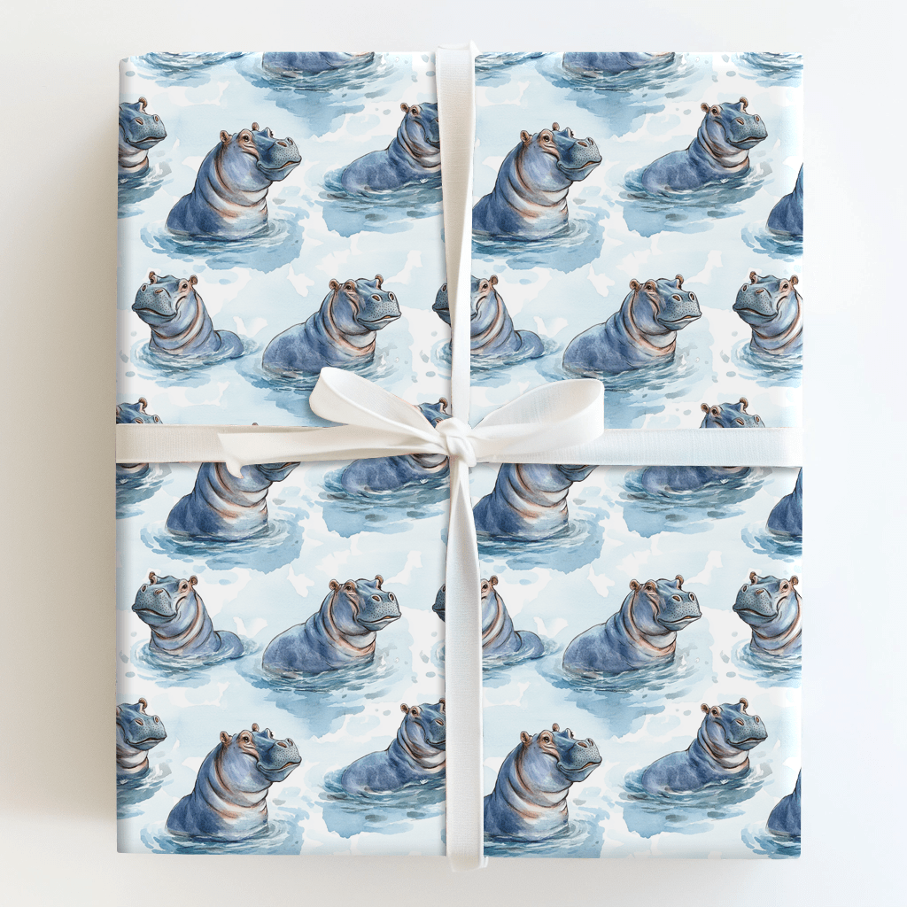 Hippo and Hooray - Wrapping Paper - Aspen & Arlo