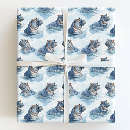 Hippo and Hooray - Wrapping Paper - Aspen & Arlo