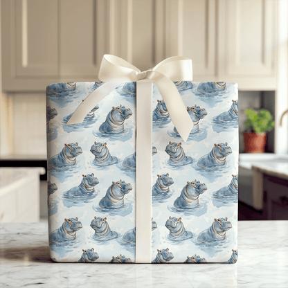 Hippo and Hooray - Wrapping Paper - Aspen & Arlo
