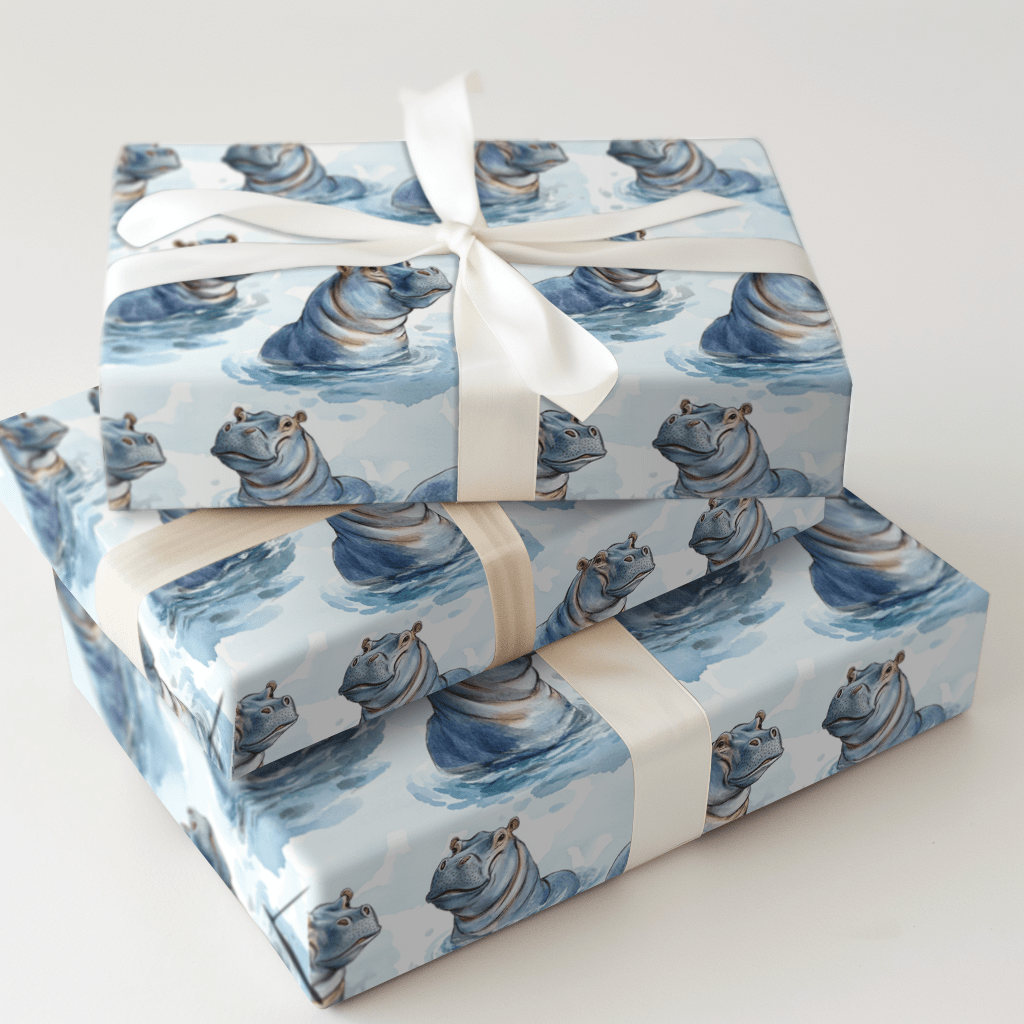 Hippo and Hooray - Wrapping Paper - Aspen & Arlo