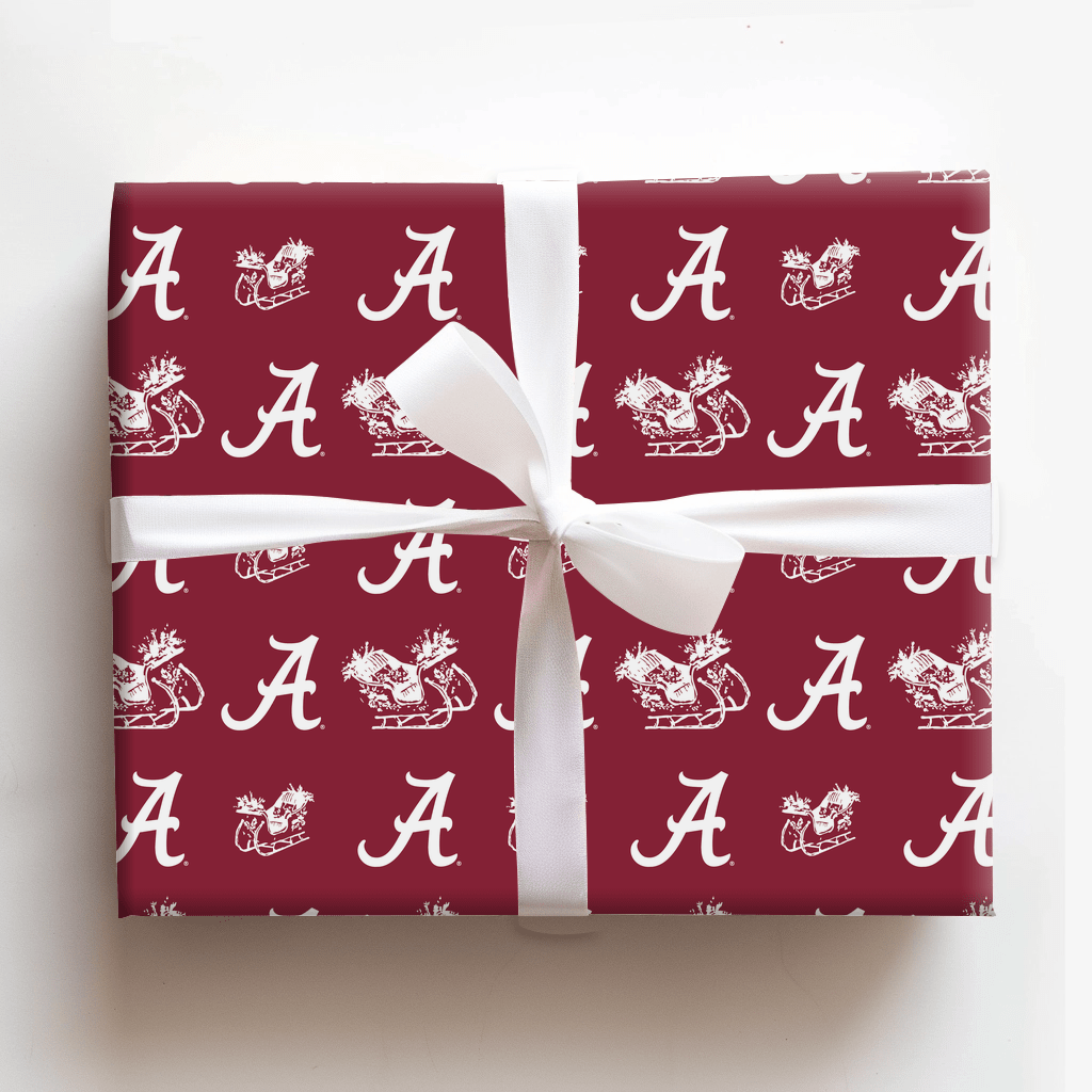 Red Sleigh Bama - Wrapping Paper - Aspen & Arlo