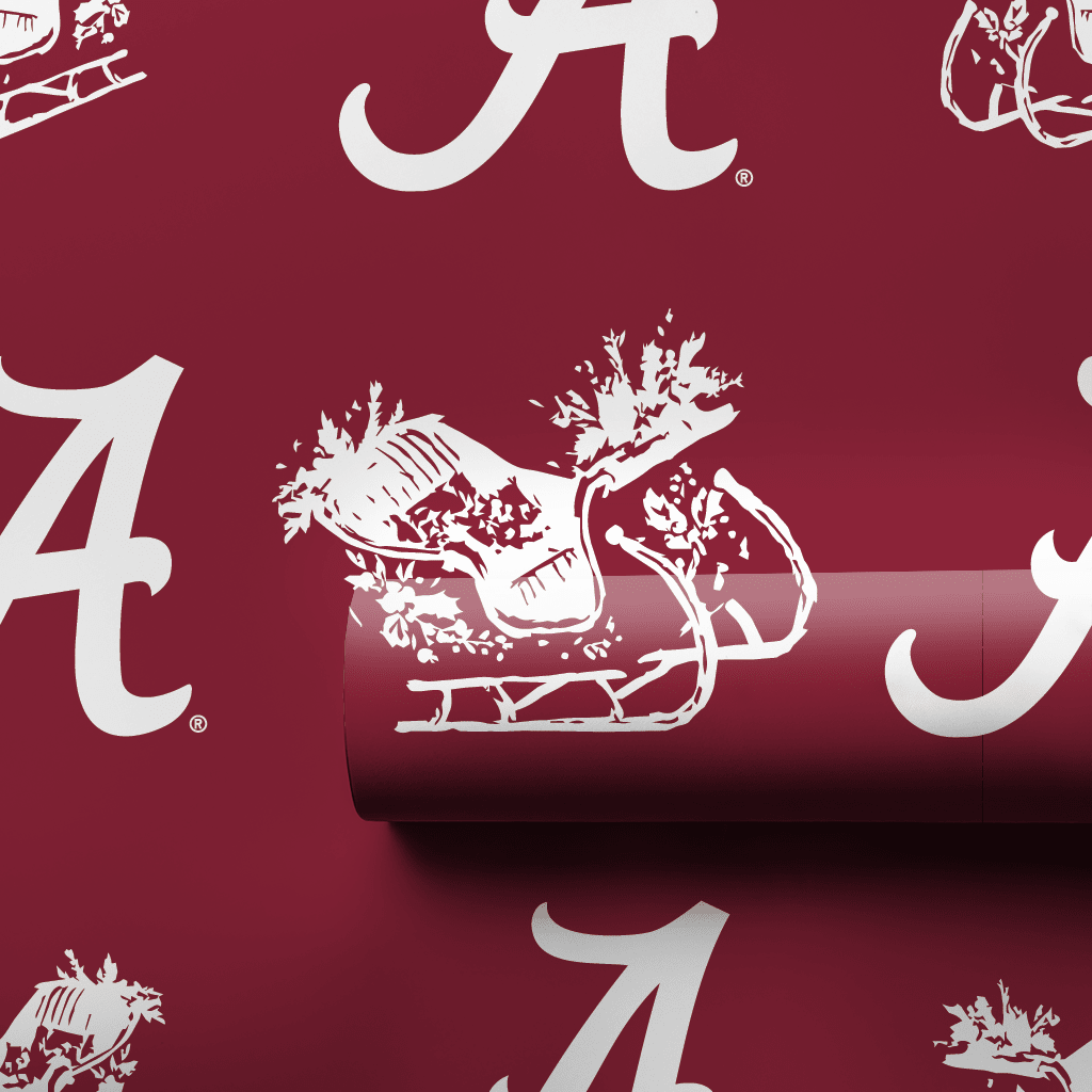 Red Sleigh Bama - Wrapping Paper - Aspen & Arlo