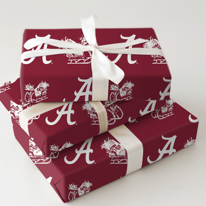 Red Sleigh Bama - Wrapping Paper - Aspen & Arlo