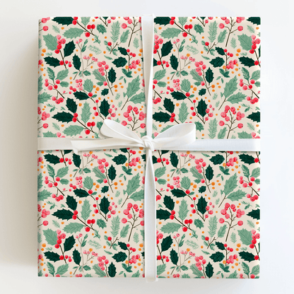 Holly Sprigs - Wrapping Paper - Aspen & Arlo