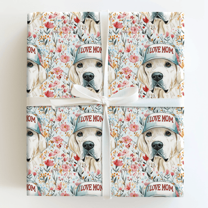 Mom's Favorite White Lab - Wrapping Paper - Aspen & Arlo