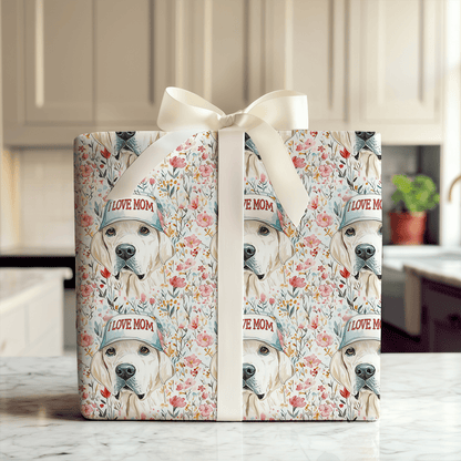 Mom's Favorite White Lab - Wrapping Paper - Aspen & Arlo