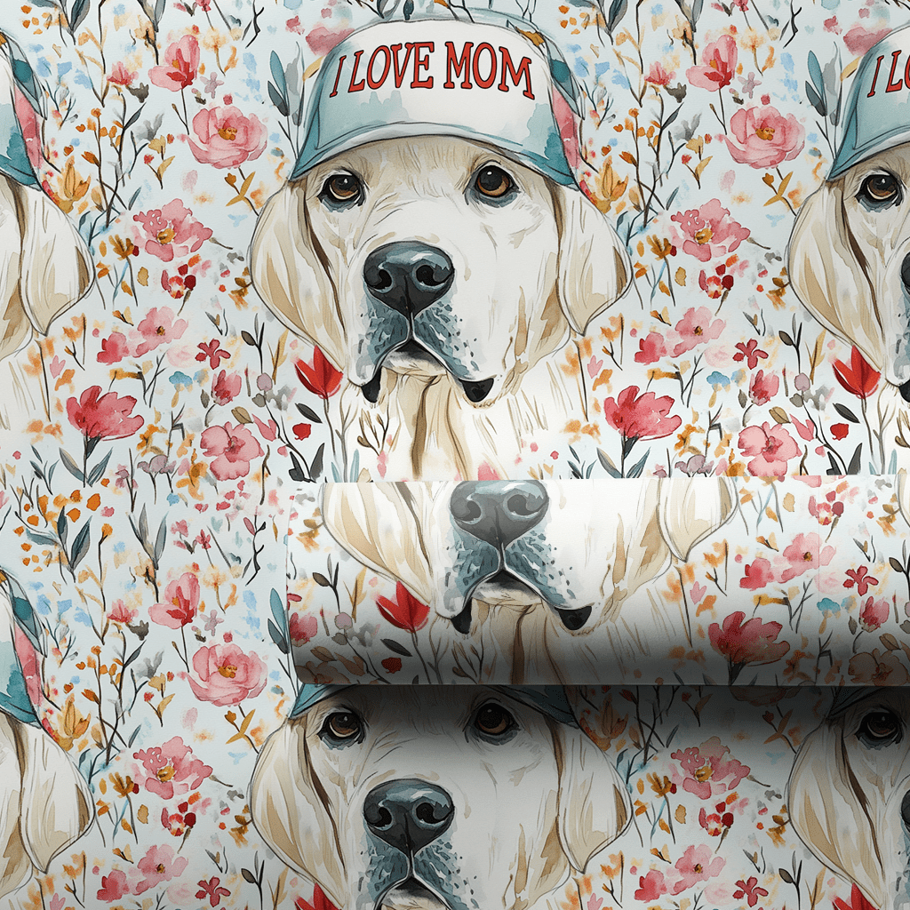 Mom's Favorite White Lab - Wrapping Paper - Aspen & Arlo