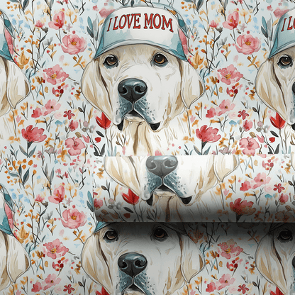 Mom's Favorite White Lab - Wrapping Paper - Aspen & Arlo