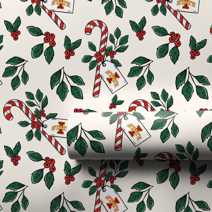 Peppermint Iowa State - Wrapping Paper - Aspen & Arlo