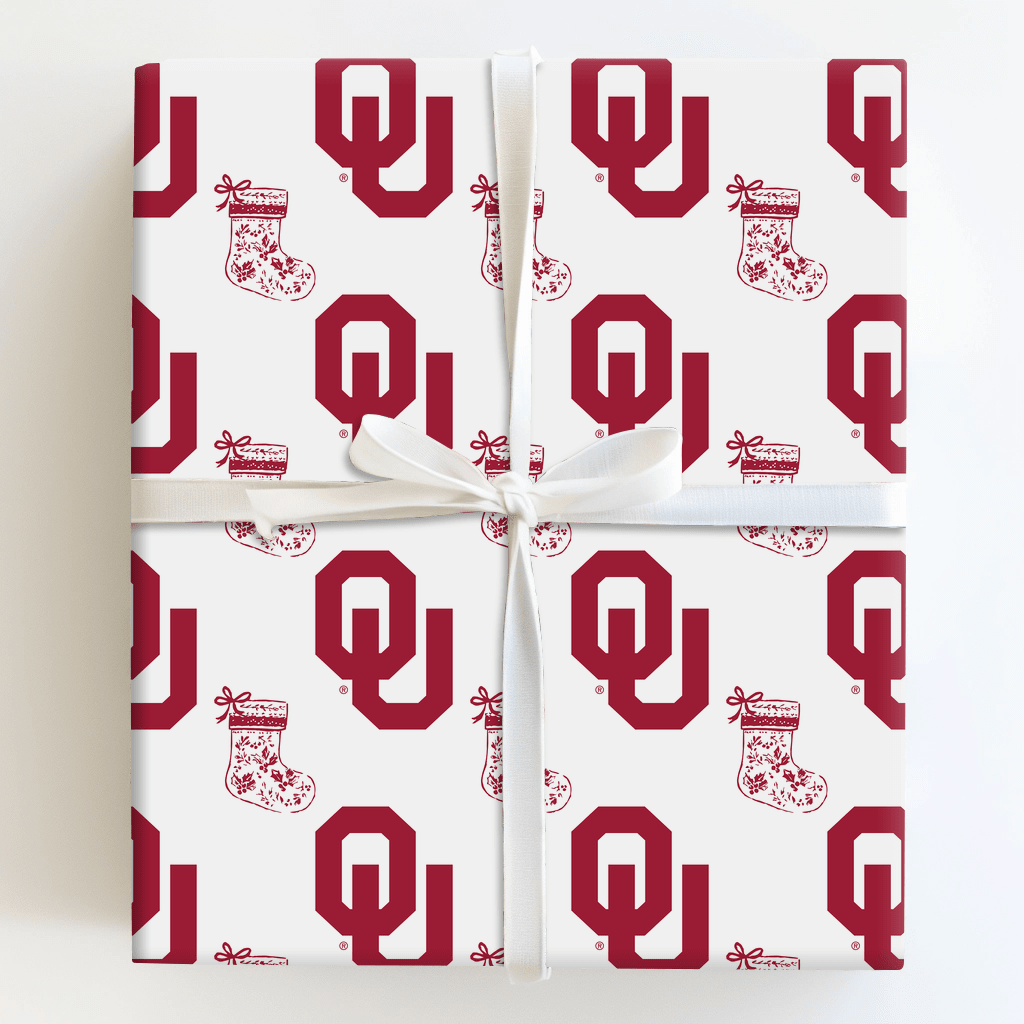 OU Stocking - Wrapping Paper - Aspen & Arlo