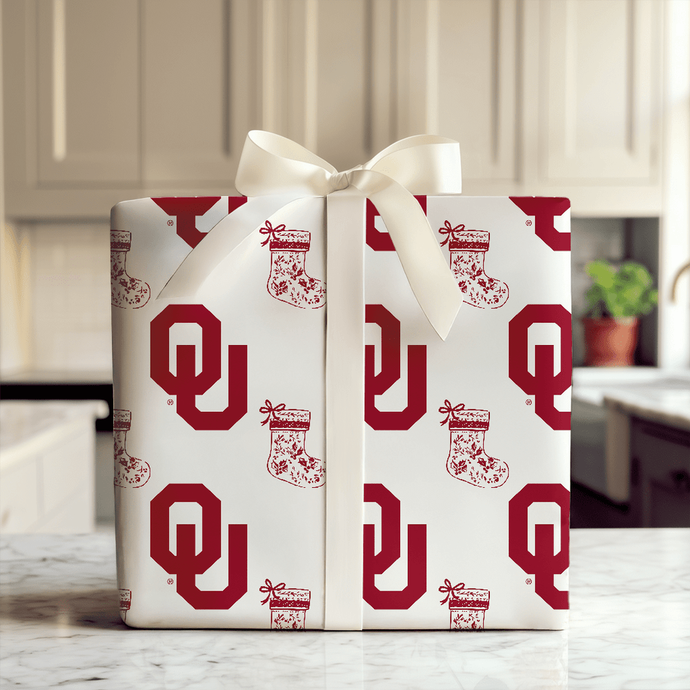 OU Stocking - Wrapping Paper - Aspen & Arlo