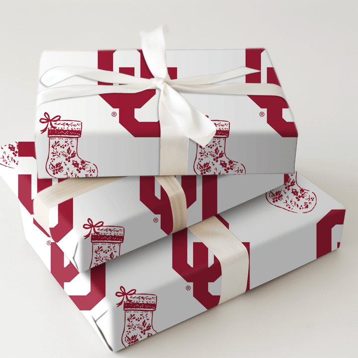 OU Stocking - Wrapping Paper - Aspen & Arlo
