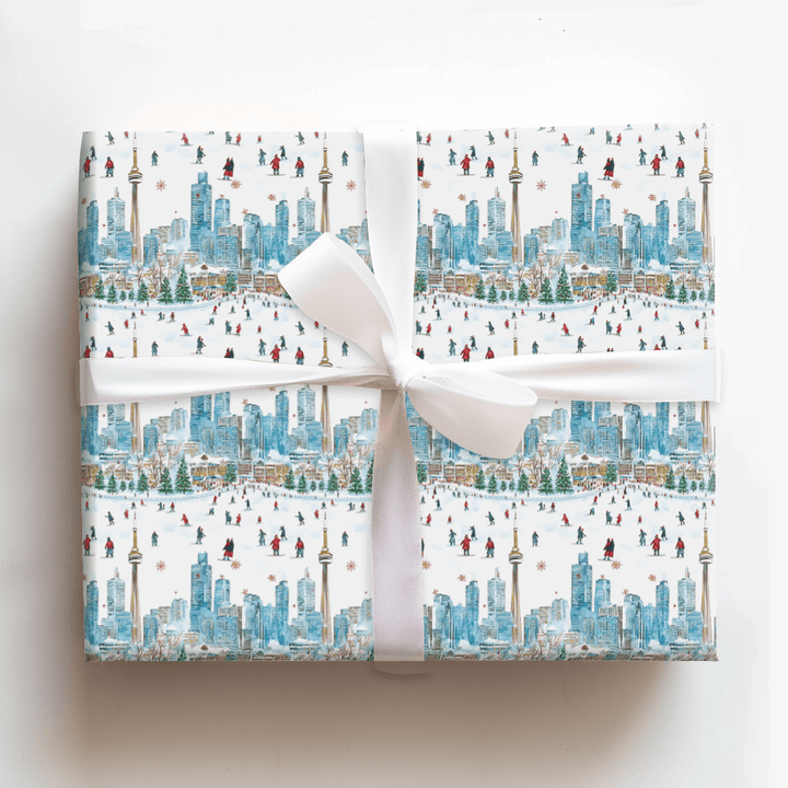 Skating Around CN - Wrapping Paper - Aspen & Arlo
