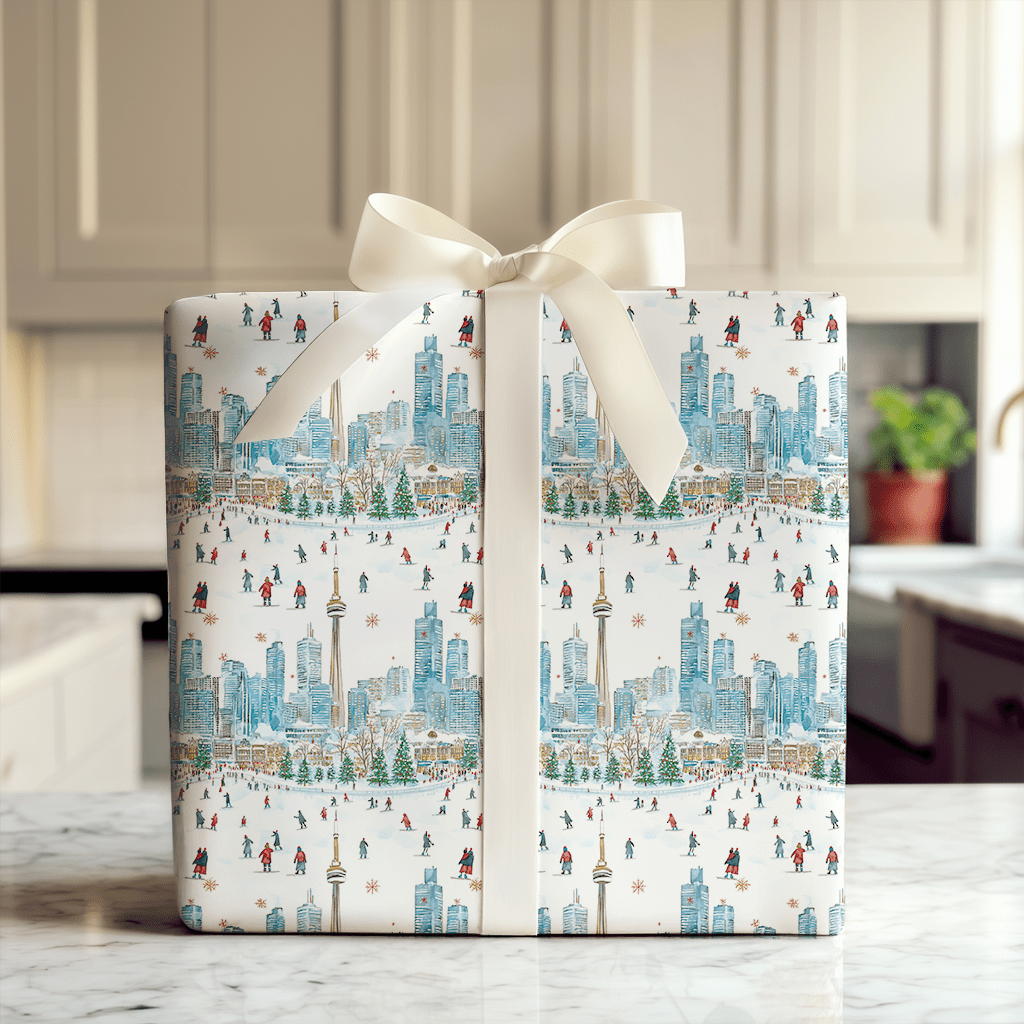 Skating Around CN - Wrapping Paper - Aspen & Arlo
