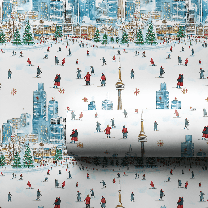 Skating Around CN - Wrapping Paper - Aspen & Arlo