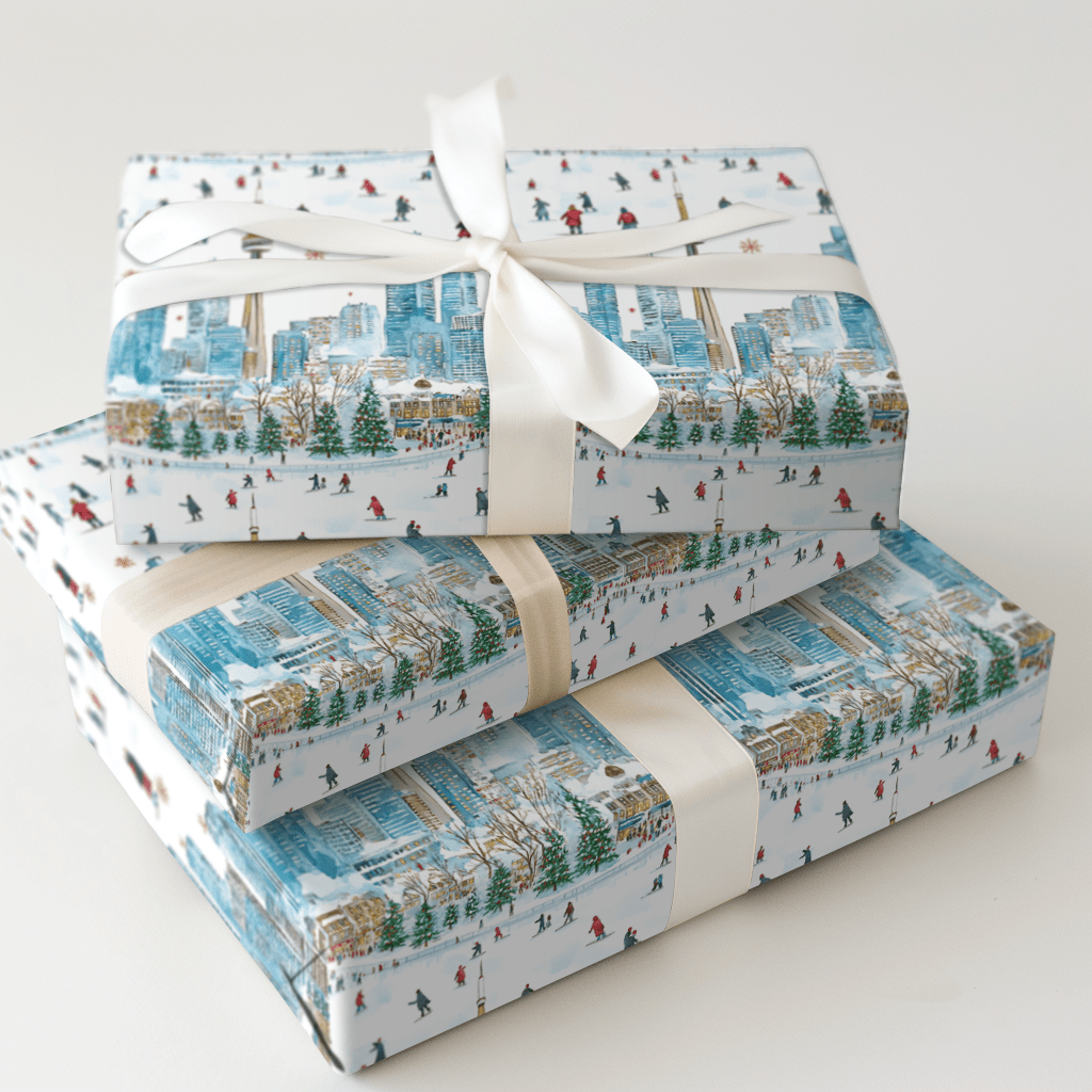 Skating Around CN - Wrapping Paper - Aspen & Arlo