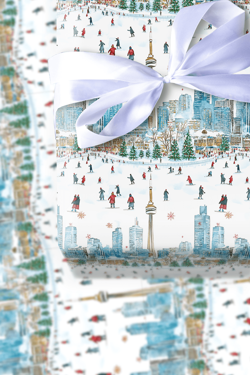 Skating Around CN - Wrapping Paper - Aspen & Arlo