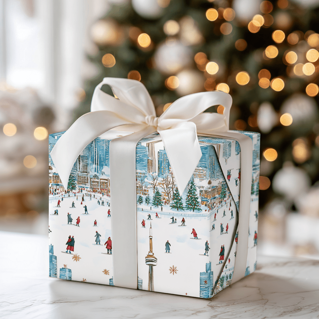 Skating Around CN - Wrapping Paper - Aspen & Arlo